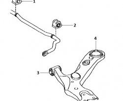 369 р. Полиуретановая втулка стабилизатора передней подвески (левая) Точка Опоры (22,2 мм) Toyota RAV4 XA305 5 дв. дорестайлинг (2005-2009)  с доставкой в г. Краснодар. Увеличить фотографию 2