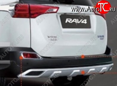 13 299 р. Накладка на задний бампер CT v3 Toyota RAV4 XA40 5 дв. дорестайлинг (2012-2015) (Неокрашенная)  с доставкой в г. Краснодар