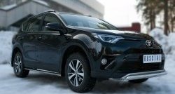 15 999 р. Защита переднего бампера (Ø75х42 мм, нержавейка) Russtal Toyota RAV4 XA40 5 дв. рестайлинг (2015-2019)  с доставкой в г. Краснодар. Увеличить фотографию 4