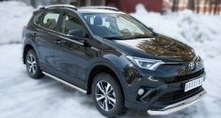 15 299 р. Защита порогов из круглой трубы диаметром 63 мм (рестайлинг) Russtal Toyota RAV4 XA40 5 дв. дорестайлинг (2012-2015) (Защита порогов с со скосами на торцах (вариант 1))  с доставкой в г. Краснодар. Увеличить фотографию 7