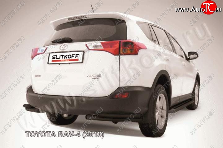 7 599 р. Уголки d57+d42 двойные  Toyota RAV4  XA40 (2012-2015) 5 дв. дорестайлинг (Цвет: серебристый)  с доставкой в г. Краснодар