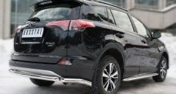 16 749 р. Защита заднего бампера (Ø63 мм уголки, нержавейка) SLITKOFF Toyota RAV4 XA40 5 дв. рестайлинг (2015-2019)  с доставкой в г. Краснодар. Увеличить фотографию 4