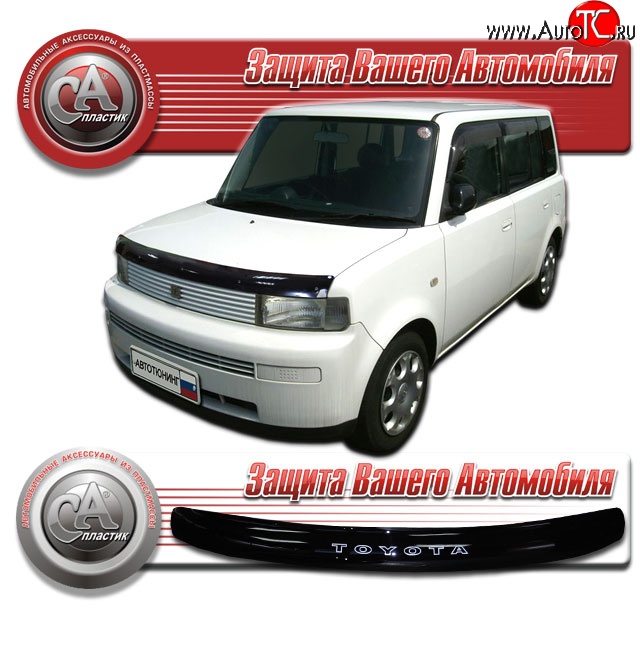 1 899 р. Дефлектор капота CA Plastic  Toyota Scion  XB (2002-2024) (Classic черный, Без надписи)  с доставкой в г. Краснодар