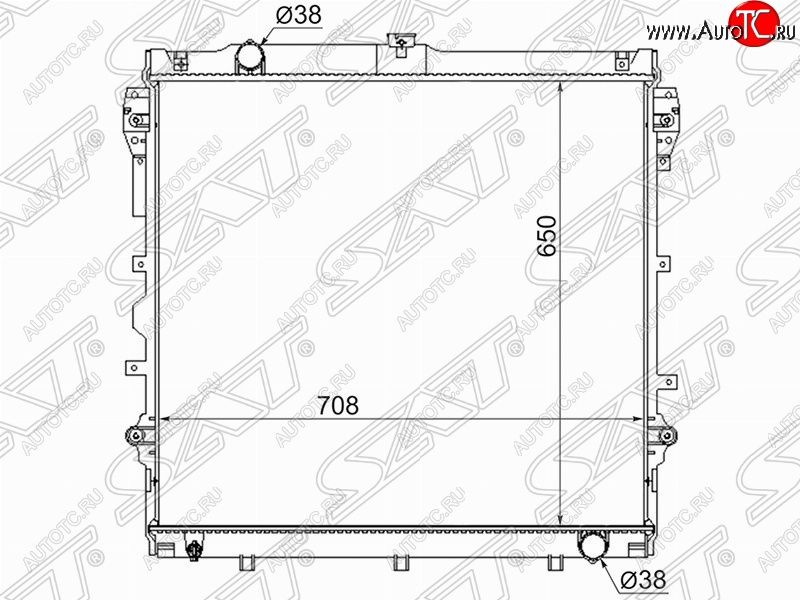 12 249 р. Радиатор двигателя SAT Toyota Tundra XK50 дорестайлинг (2007-2009)  с доставкой в г. Краснодар