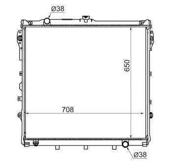 Радиатор двигателя SAT Toyota Tundra XK50 дорестайлинг (2007-2009)