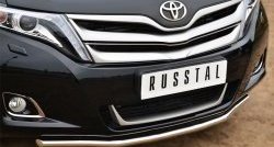 14 499 р. Одинарная защита переднего бампера диаметром 42 мм SLITKOFF  Toyota Venza  GV10 (2012-2016) рестайлинг  с доставкой в г. Краснодар. Увеличить фотографию 2