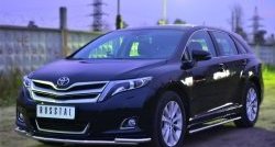 18 799 р. Защита переднего бампера (2 трубыØ42 мм, нержавейка) SLITKOFF Toyota Venza GV10 рестайлинг (2012-2016)  с доставкой в г. Краснодар. Увеличить фотографию 3