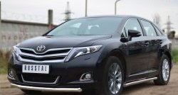 14 999 р. Одинарная защита переднего бампера диаметром 63 мм SLITKOFF Toyota Venza GV10 рестайлинг (2012-2016)  с доставкой в г. Краснодар. Увеличить фотографию 4