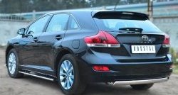 16 849 р. Защита заднего бампера (Ø75x42 мм, нержавейка) Russtal Toyota Venza GV10 рестайлинг (2012-2016)  с доставкой в г. Краснодар. Увеличить фотографию 3