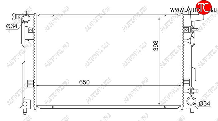 7 999 р. Радиатор двигателя SAT  Toyota Vista Ardeo  V50 (1998-2000) дорестайлинг универсал  с доставкой в г. Краснодар