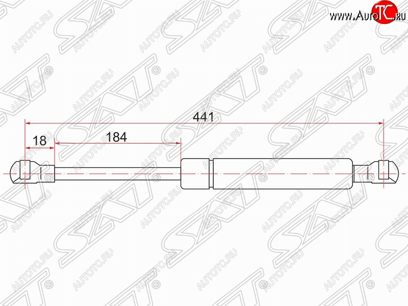 969 р. Газовый упор крышки багажника SAT  Toyota Wish  XE10 (2003-2005) дорестайлинг  с доставкой в г. Краснодар