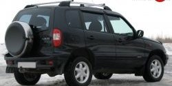 5 299 р. Рейлинги АПС L Chevrolet Niva 2123 дорестайлинг (2002-2008) (Башмак черный, рейлинг серый)  с доставкой в г. Краснодар. Увеличить фотографию 4