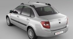 3 059 р. Рейлинги Petroil Tuning на автомобиль Лада Гранта 2190 седан дорестайлинг (2011-2017) (Серебристые)  с доставкой в г. Краснодар. Увеличить фотографию 2