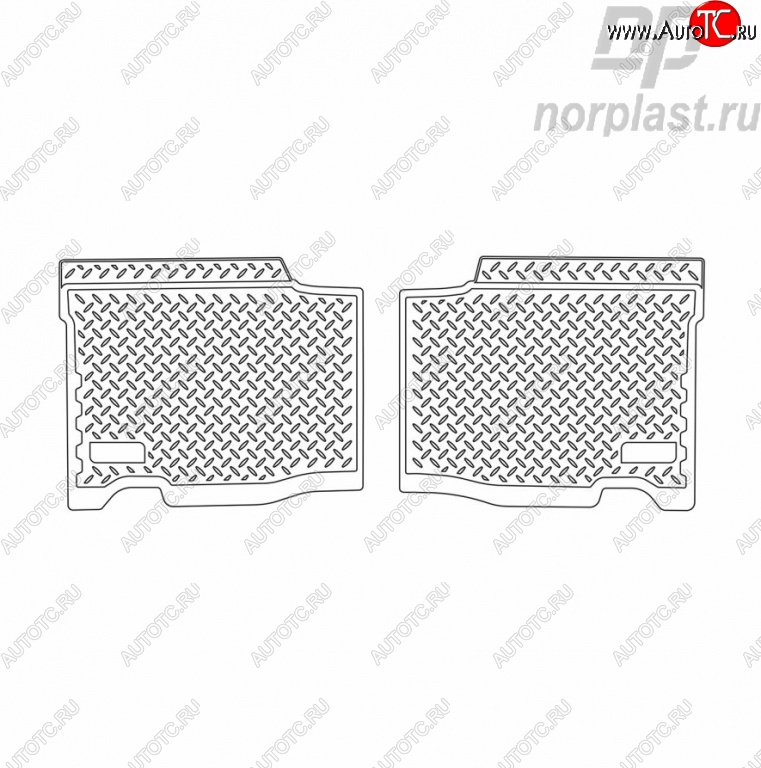 999 р. Комплект ковриков в салон 2005-2013 г.в. Norplast (длинные задние) Уаз Патриот 3163 5 дв. 2-ой рестайлинг (2017-2024)  с доставкой в г. Краснодар