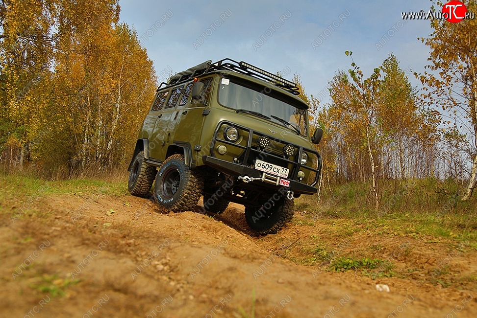 27 649 р. Бампер передний РИФ (силовой) Уаз Буханка 452 2206 микроавтобус (1965-2024) (С защитной дугой, без внутренних усилителей)  с доставкой в г. Краснодар