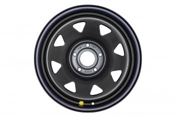 8 449 р. Штампованый диск OFF-ROAD Wheels (усиленный, треугольник мелкий) 8.0x17   (Цвет: черный)  с доставкой в г. Краснодар. Увеличить фотографию 2