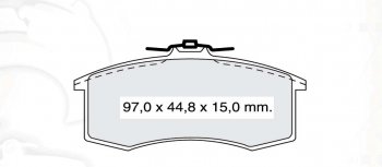 729 р. Колодка переднего дискового тормоза DAFMI Лада Ока 1111 (1988-2008)  с доставкой в г. Краснодар. Увеличить фотографию 3