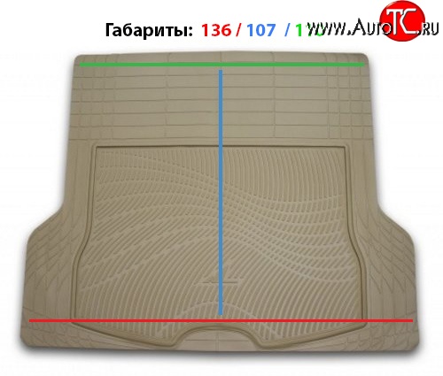 6 699 р. Универсальный коврик в багажник Element-Autofamily (полиуретан) FAW Besturn X80 дорестайлинг (2014-2019) (бежевый)  с доставкой в г. Краснодар