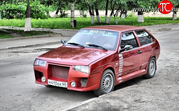 9 599 р. Передний бампер Миллер-2  Лада 2108 - 21099 (Неокрашенный)  с доставкой в г. Краснодар