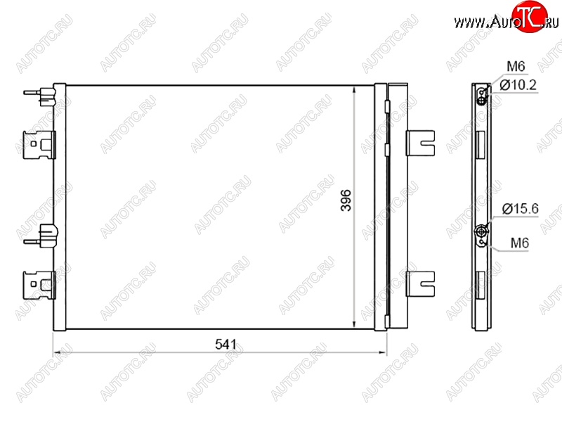 5 299 р. Радиатор кондиционера SAT Nissan Almera G15 седан (2012-2019)  с доставкой в г. Краснодар