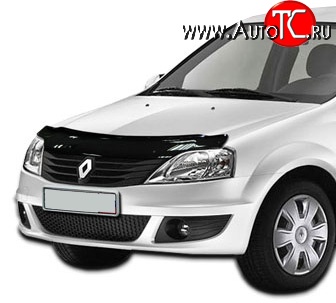 2 879 р. Дефлектор капота NovLine  Renault Logan  1 (2004-2010), Лада Ларгус (2012-2021)  с доставкой в г. Краснодар