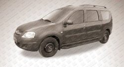 24 799 р. Алюминиевые пороги Slitkoff Optima Black  Лада Ларгус (2012-2024) дорестайлинг R90, рестайлинг R90  с доставкой в г. Краснодар. Увеличить фотографию 2