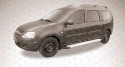 24 799 р. Алюминиевые пороги Slitkoff Optima Silver  Лада Ларгус (2012-2024) дорестайлинг R90, рестайлинг R90  с доставкой в г. Краснодар. Увеличить фотографию 2