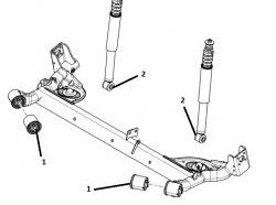 1 699 р. Полиуретановый сайлентблок балки задней подвески Точка Опоры Renault Logan 1 дорестайлинг (2004-2010)  с доставкой в г. Краснодар. Увеличить фотографию 2