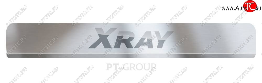 2 399 р. Пороги накладки в проем дверей Petroil Tuning Лада XRAY (2016-2022) (Нержавейка)  с доставкой в г. Краснодар