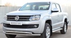 35 999 р. Широкая защита порогов SLITKOFF  Volkswagen Amarok (2009-2016) дорестайлинг  с доставкой в г. Краснодар. Увеличить фотографию 3