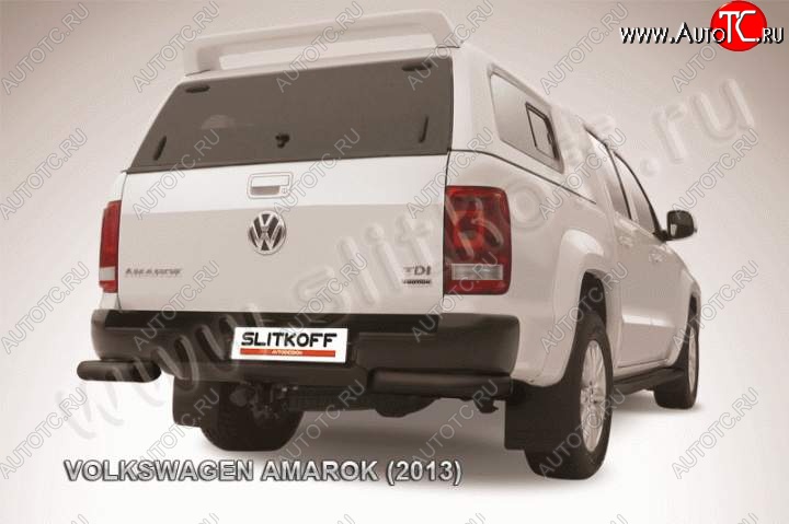 9 999 р. Уголки d76 Volkswagen Amarok дорестайлинг (2009-2016) (Цвет: серебристый)  с доставкой в г. Краснодар