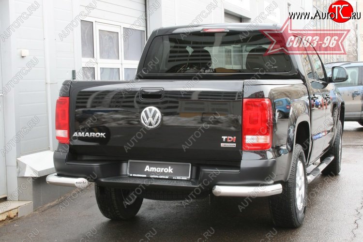 12 779 р. Защита заднего бампера Souz-96 (d76) Volkswagen Amarok дорестайлинг (2009-2016)  с доставкой в г. Краснодар