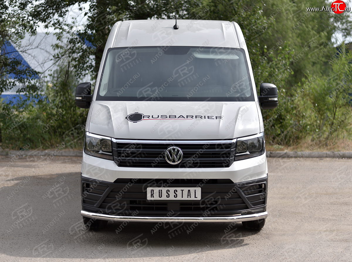 20 999 р. Защита переднего бампера (Ø63 мм, нержавейка) SLITKOFF  Volkswagen Crafter  2 (2017-2024)  с доставкой в г. Краснодар