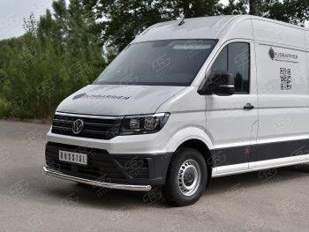 20 999 р. Защита переднего бампера (Ø63 мм, нержавейка) SLITKOFF  Volkswagen Crafter  2 (2017-2024)  с доставкой в г. Краснодар. Увеличить фотографию 2