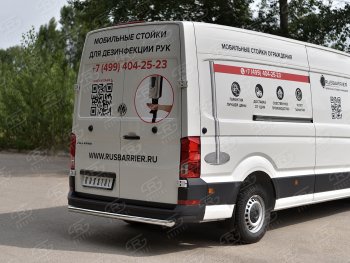 16 999 р. Защита заднего бампера (Ø63 мм, нержавейка) SLITKOFF Volkswagen Crafter 2 (2017-2024)  с доставкой в г. Краснодар. Увеличить фотографию 3