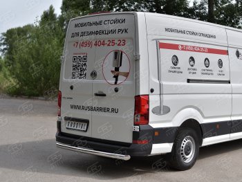 18 849 р. Защита заднего бампера (Ø76 мм, нержавейка) SLITKOFF Volkswagen Crafter 2 (2017-2024)  с доставкой в г. Краснодар. Увеличить фотографию 3