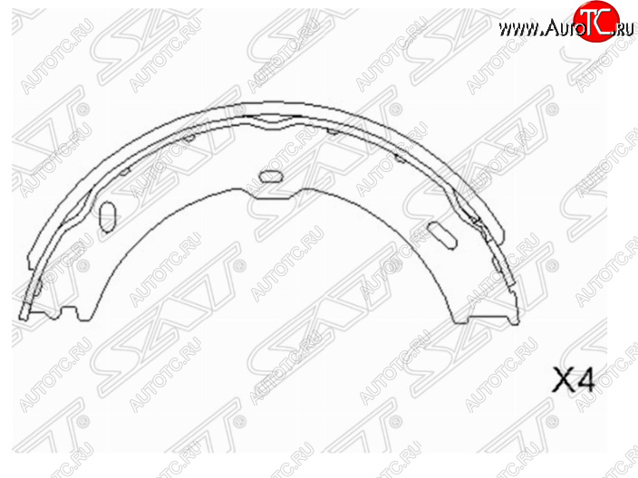 1 499 р. Колодки ручного тормоза SAT  Mercedes-Benz Sprinter  W906 (2006-2013), Volkswagen Crafter  1 (2006-2017)  с доставкой в г. Краснодар