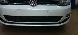 2 099 р. Сетка на бампер Russtal (черная) Volkswagen Golf 7 дорестайлинг, хэтчбэк 5 дв. (2012-2017)  с доставкой в г. Краснодар. Увеличить фотографию 3