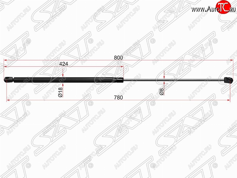 949 р. Газовый упор капота SAT  Volkswagen Golf  7 (2012-2017) дорестайлинг, хэтчбэк 5 дв.  с доставкой в г. Краснодар