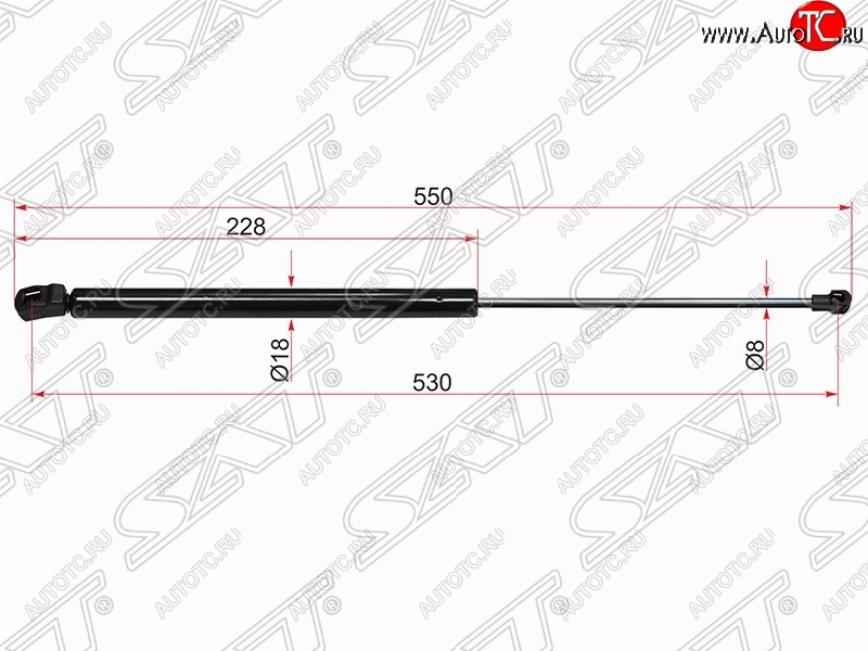 579 р. Газовый упор крышки багажника SAT  Volkswagen Golf  7 (2012-2017) дорестайлинг, хэтчбэк 5 дв.  с доставкой в г. Краснодар