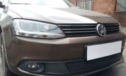 1 469 р. Сетка на бампер Russtal (черная)  Volkswagen Jetta  A6 (2011-2015) седан дорестайлинг  с доставкой в г. Краснодар. Увеличить фотографию 3