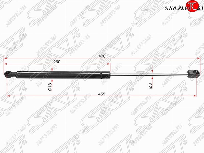 649 р. Газовый упор крышки багажника SAT  Volkswagen Passat  B6 (2005-2010) универсал  с доставкой в г. Краснодар