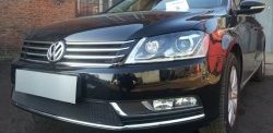 1 469 р. Сетка на бампер Russtal (черная)  Volkswagen Passat  B7 (2010-2015) седан, универсал  с доставкой в г. Краснодар. Увеличить фотографию 2