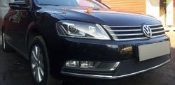 1 469 р. Сетка на бампер Russtal (черная)  Volkswagen Passat  B7 (2010-2015) седан, универсал  с доставкой в г. Краснодар. Увеличить фотографию 3