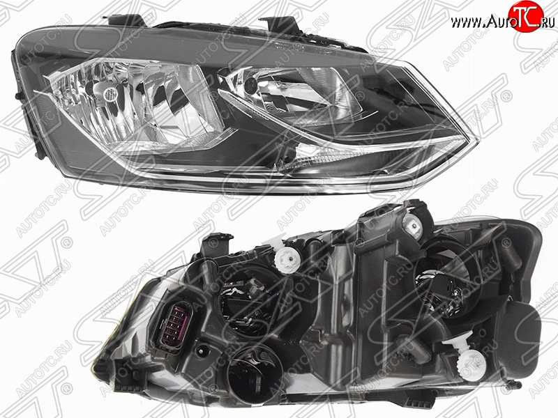 6 399 р. Правая фара SAT  Volkswagen Polo  5 (2015-2020) седан рестайлинг  с доставкой в г. Краснодар