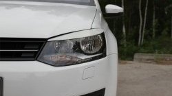 999 р. Реснички RA на фары Volkswagen Polo 5 седан дорестайлинг (2009-2015) (Неокрашенные)  с доставкой в г. Краснодар. Увеличить фотографию 2