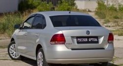 1 099 р. Защитная накладка на задний бампер RA  Volkswagen Polo  5 (2009-2015) хэтчбек дорестайлинг  с доставкой в г. Краснодар. Увеличить фотографию 2