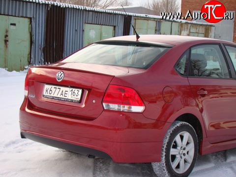 4 199 р. Козырёк на заднее лобовое стекло Sport  Volkswagen Polo  5 (2009-2020) седан дорестайлинг, хэтчбек рестайлинг (Неокрашенный)  с доставкой в г. Краснодар