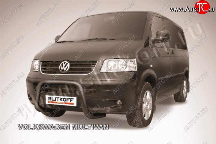 22 999 р. Кенгурятник d57 низкий мини  Volkswagen Transporter  T5 (2003-2009) дорестайлинг (Цвет: серебристый)  с доставкой в г. Краснодар