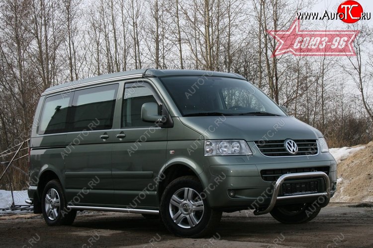 12 959 р. Защита переднего бампера Souz-96 (d60) Volkswagen Transporter T5 дорестайлинг (2003-2009)  с доставкой в г. Краснодар